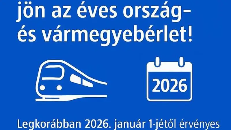 Már vásárolható az éves ország- és vármegyebérlet
