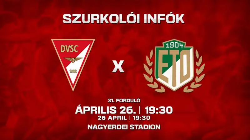 A DVSC-Győr meccsen mindkét gárdának szükséges a győzelem 