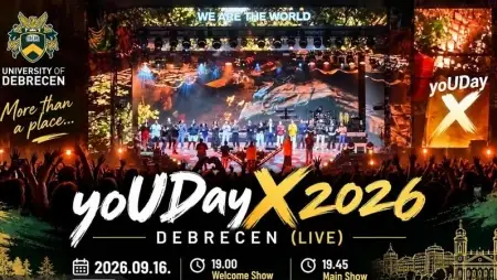 yoUDay 2026 live – YouTube‑on élőben követhető a debreceni tanévnyitó show