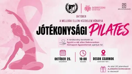 A Debreceni Egyetem jótékonysági eseménye a mellrák ellen